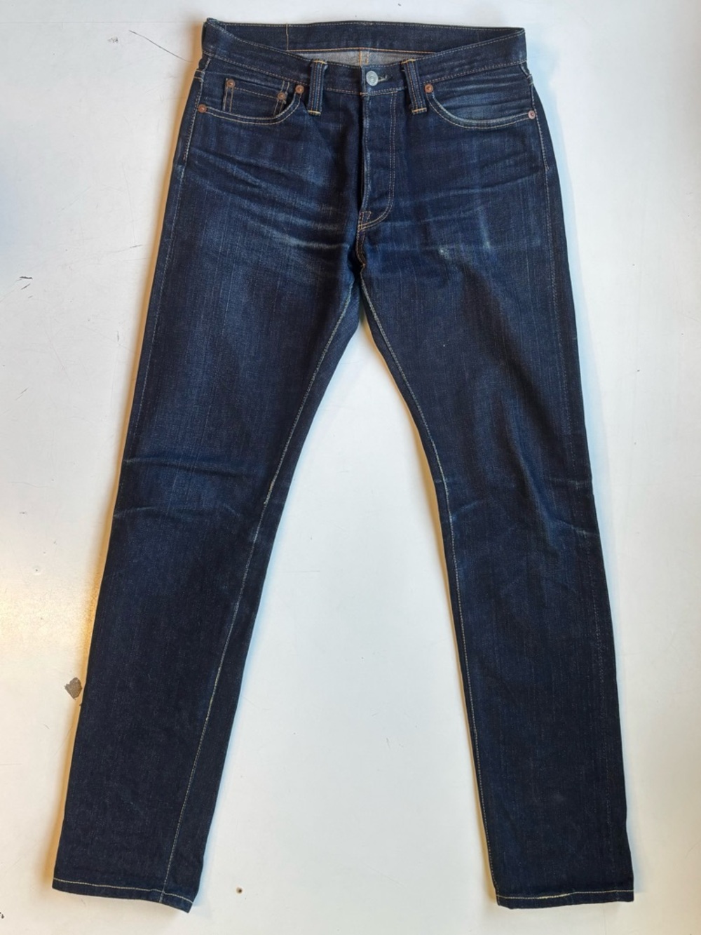 The Flat Head selvage denim jean, slim fit, made in Japan, used good condition